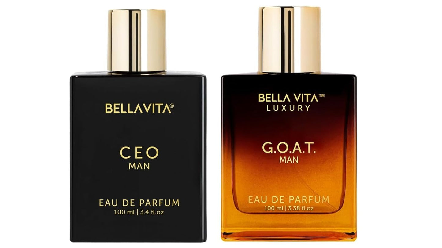 Bellavita Luxury Sigma Male (CEO Man & GOAT Man) Perfume Cologne for Men 2X100Ml Combo | Long-Lasting Men'S Cologne with Lemon, Lavender, Tonka & Agarwood Perfume